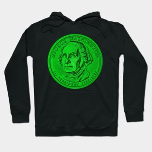 USA George Washington Coin in Green Hoodie